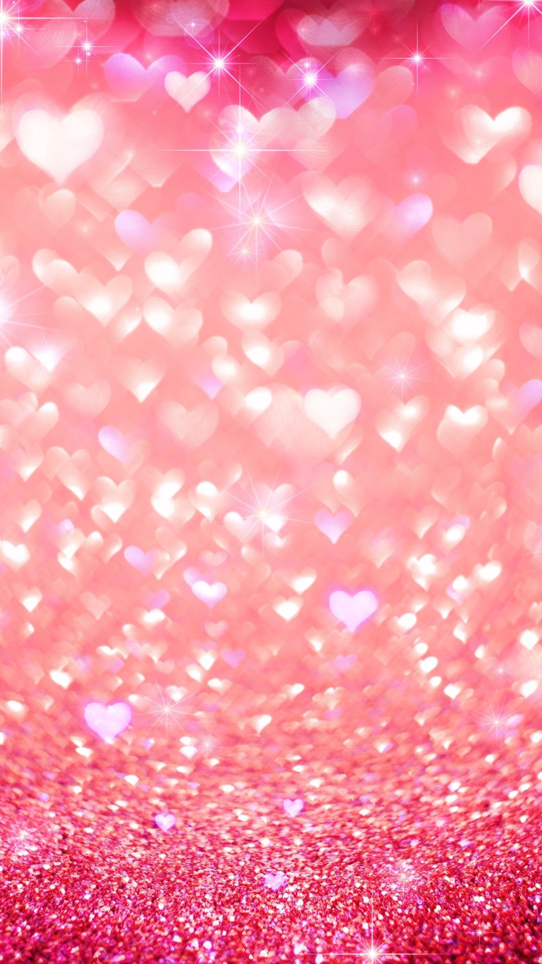 Pink Love Heart, Shine, Glitter 1080x1920 IPhone 8 7 6 6S Plus Wallpaper, Background, Picture, Image
