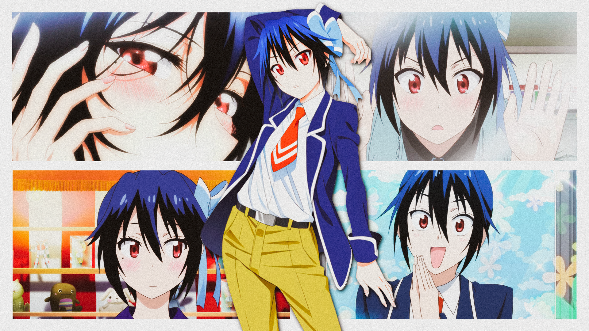 Wallpaper, anime girls, Nisekoi, school uniform, Tsugumi Seishirou 1920x1080