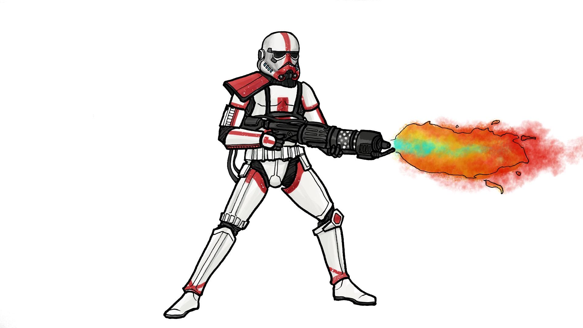 How I Draw an INCINERATOR TROOPER from the MANDALORIAN! Full tutorial is on my Youtube channel