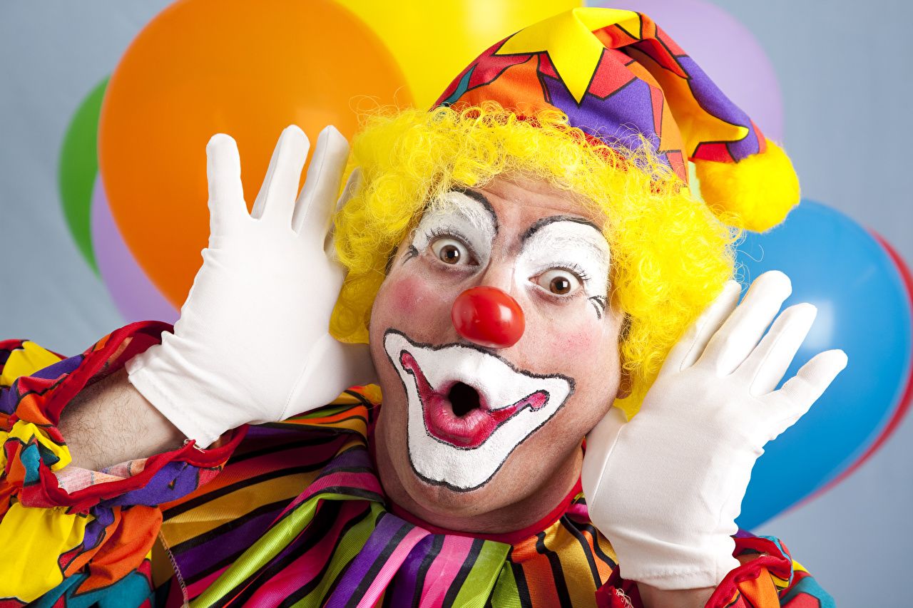 Desktop Wallpaper Men Glove Makeup Clown Hands