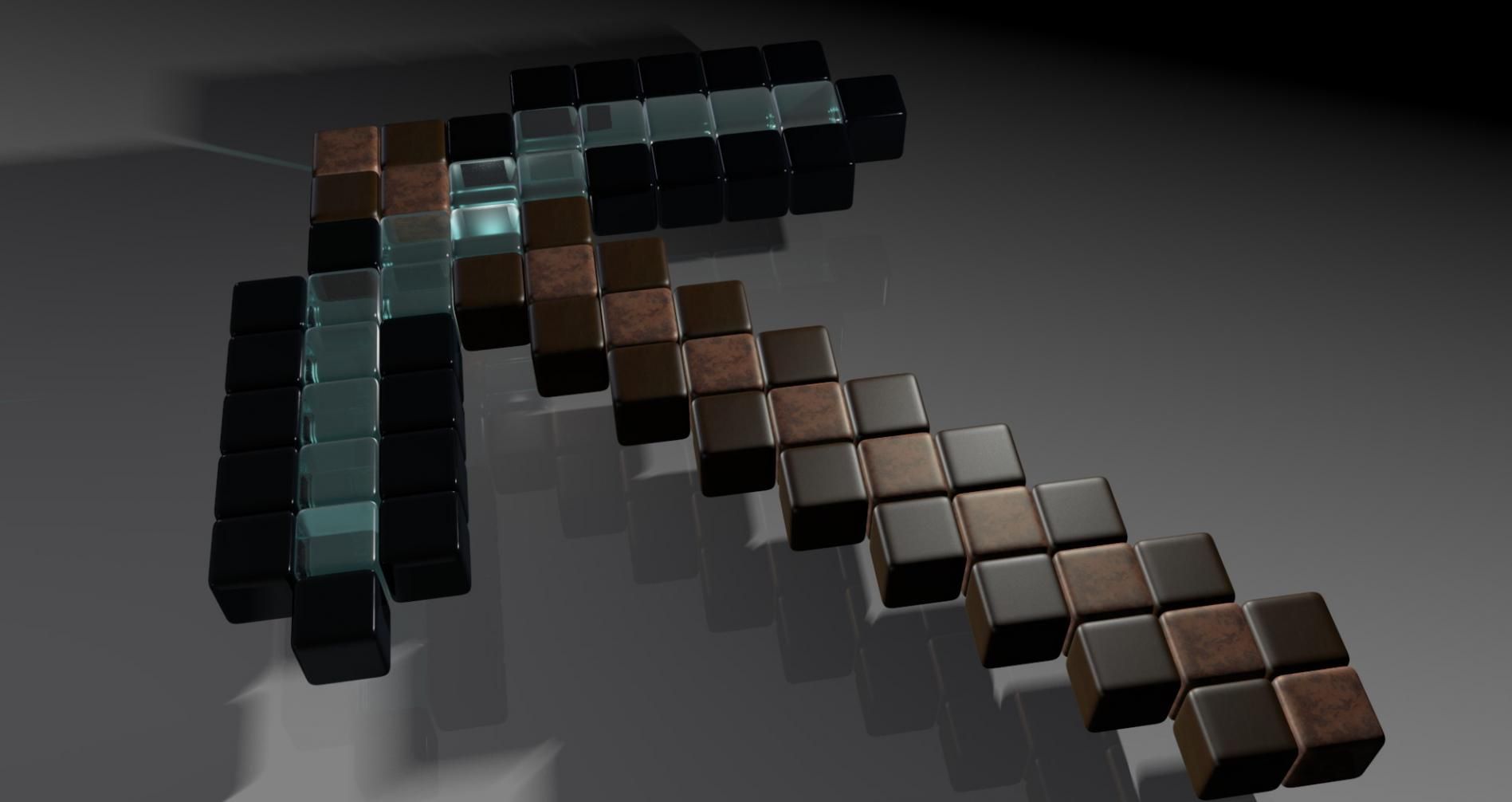 Minecraft Diamond Pickaxe Wallpaper