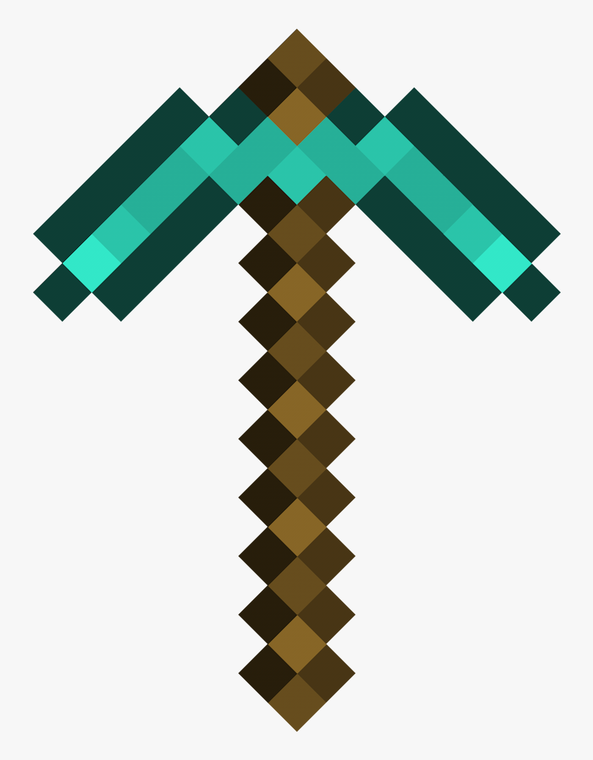 Minecraft Diamond Pickaxe Png, Png Download Pickaxe Transparent Background, Png Download, Transparent Png Image