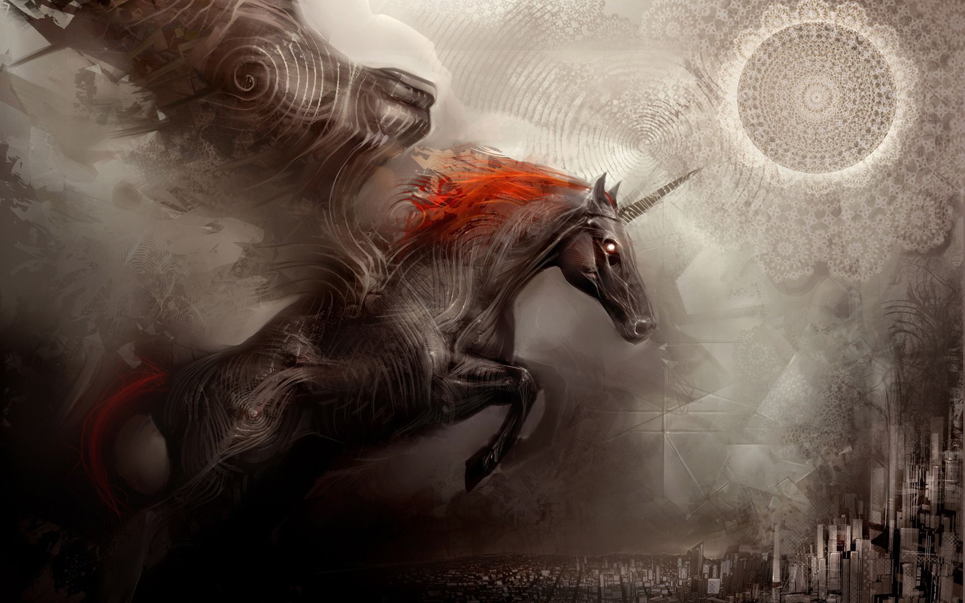 Unicorn Cool Horse Wallpaper