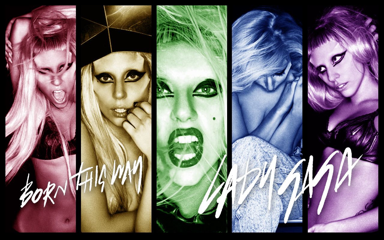 A Born This Way desktop wallpaper I made