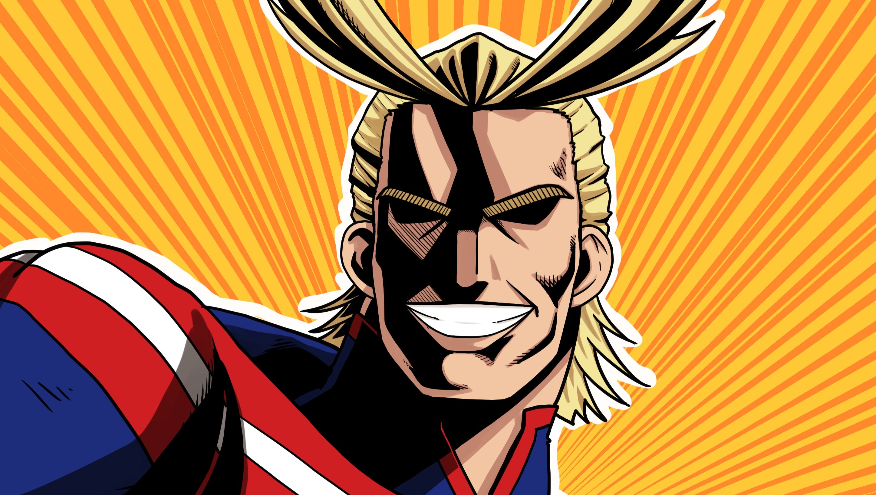 Wallpaper, anime, Boku no hero, Boku no Hero Academia, all might, Yagi Toshinori 2894x1636
