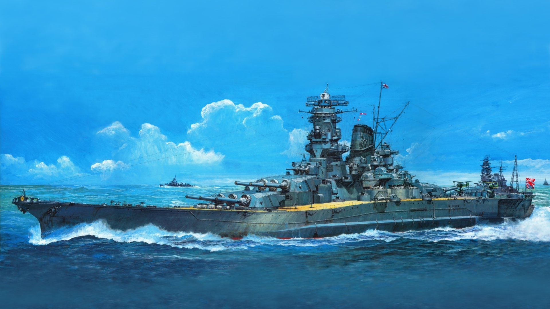 4K Japanese battleship Yamato Wallpaper and Background Image