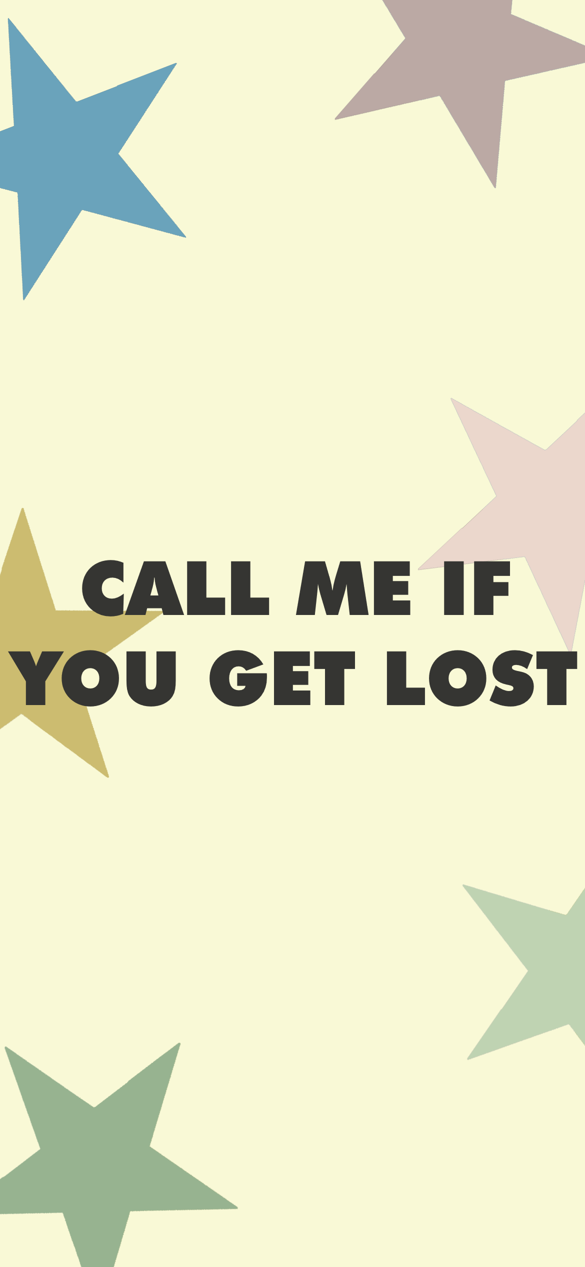 call me if you get lost card