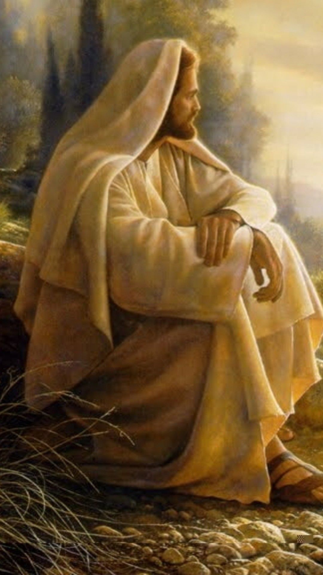 Jesus Christ Is Sitting 4K HD Jesus Wallpaper