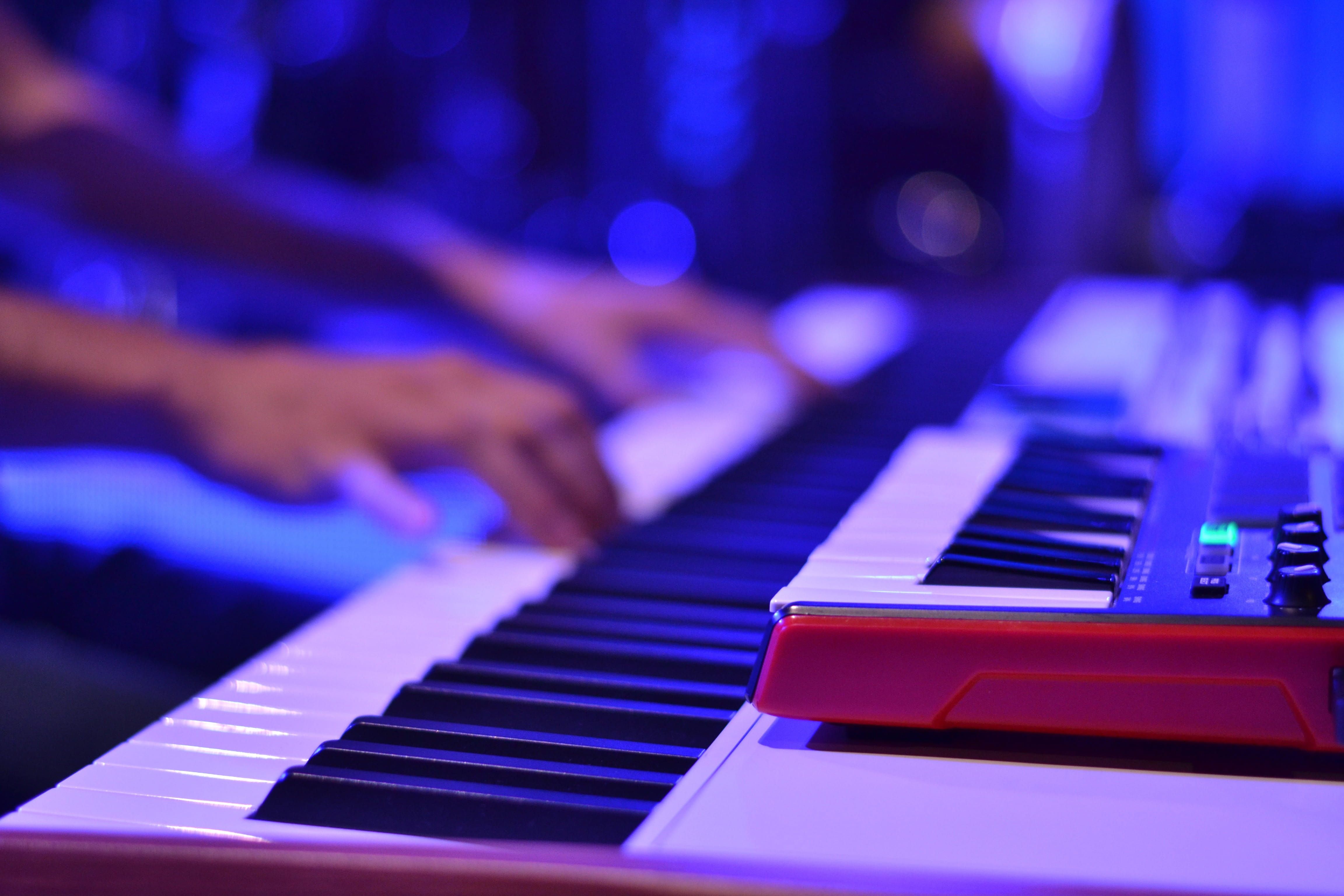 Person playing the keyboard at a music event #Person #keyboard #music #event #people #piano #sound #musician piano Key musical. Keyboard piano, Music event, Piano