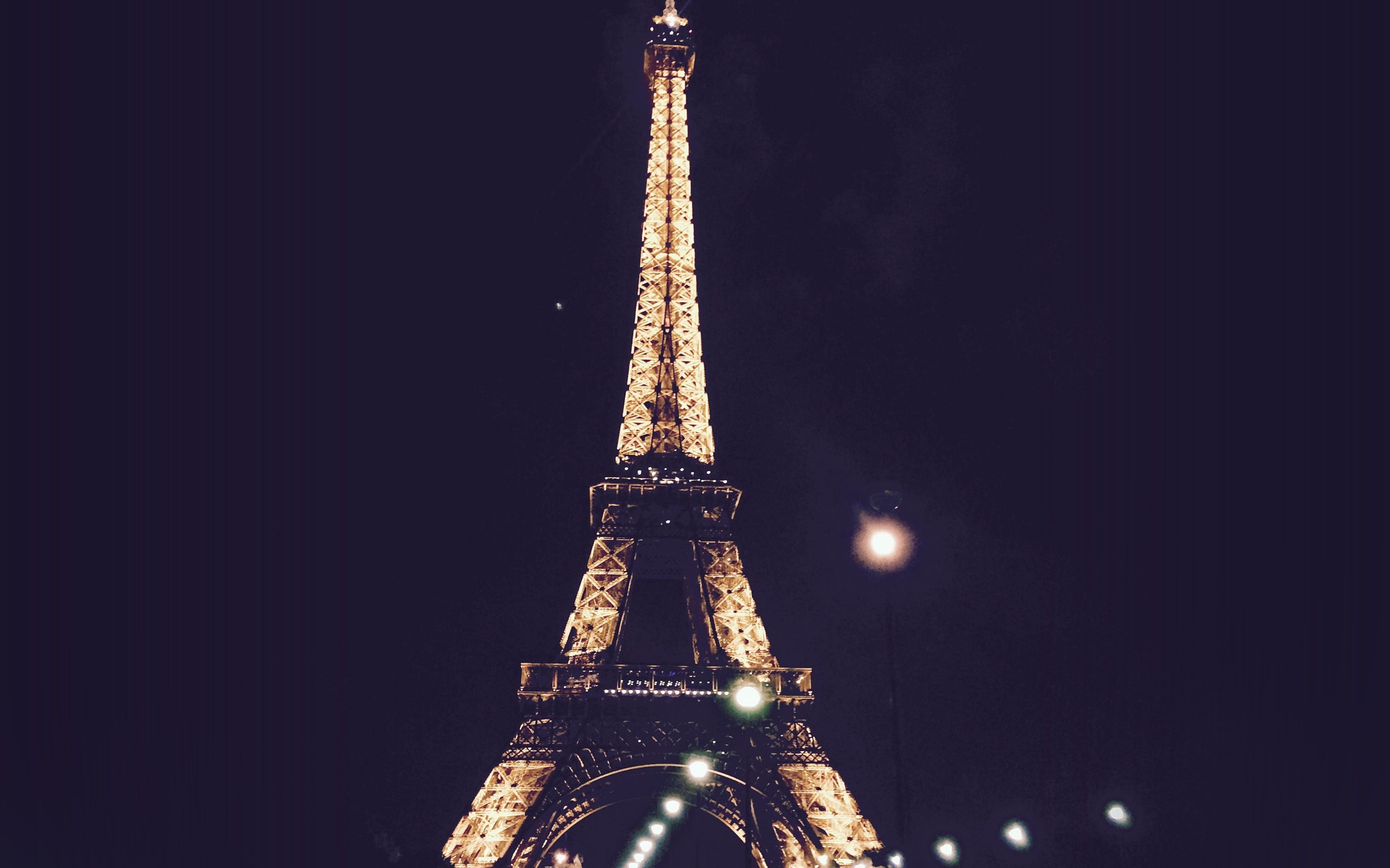Paris City Art Night France Eiffel Tower Wallpaper