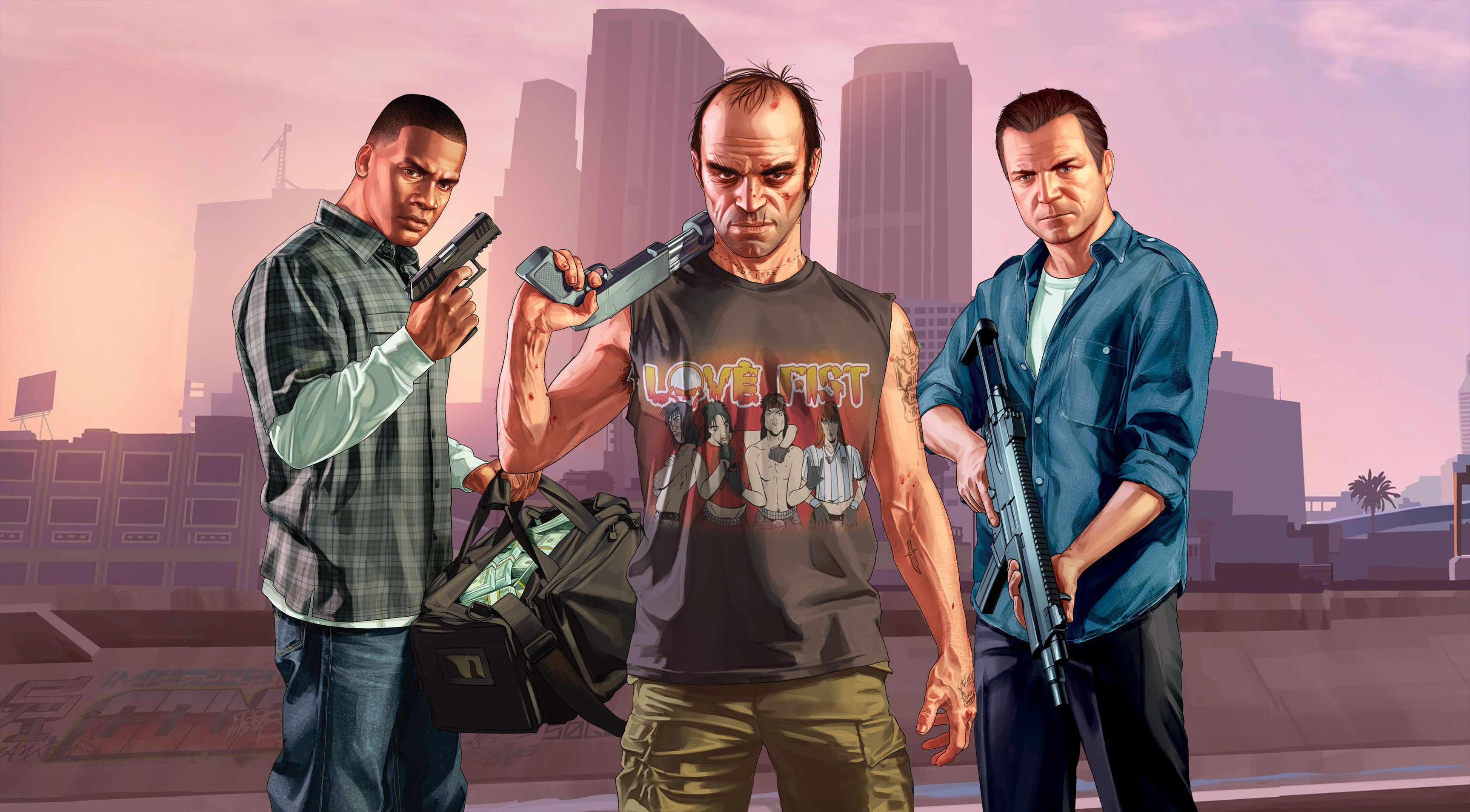 Gta 5 Franklin Michael Trevor 4k Laptop Full HD 1080P HD 4k Wallpaper, Image, Background, Photo and Picture