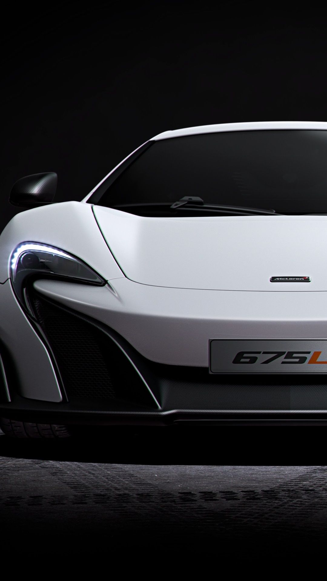 McLaren 675LT White Supercar Front View 1080x1920 IPhone 8 7 6 6S Plus Wallpaper, Background, Picture, Image
