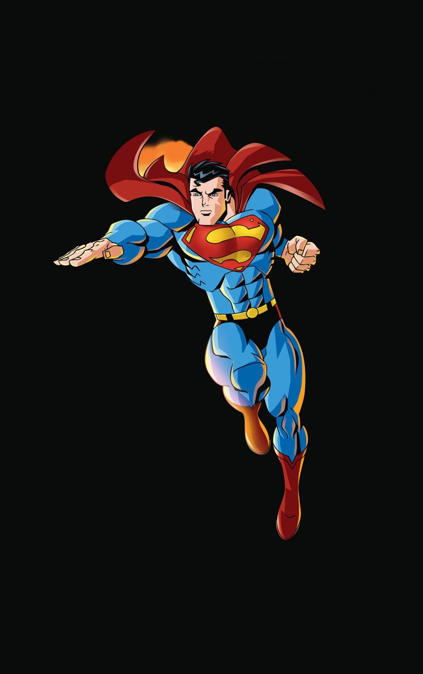 Download Superman, superhero, dc comics, dark & black, minimal, artwork wallpaper, 840x iPhone iPhone 5S, iPhone 5C, iPod Touch