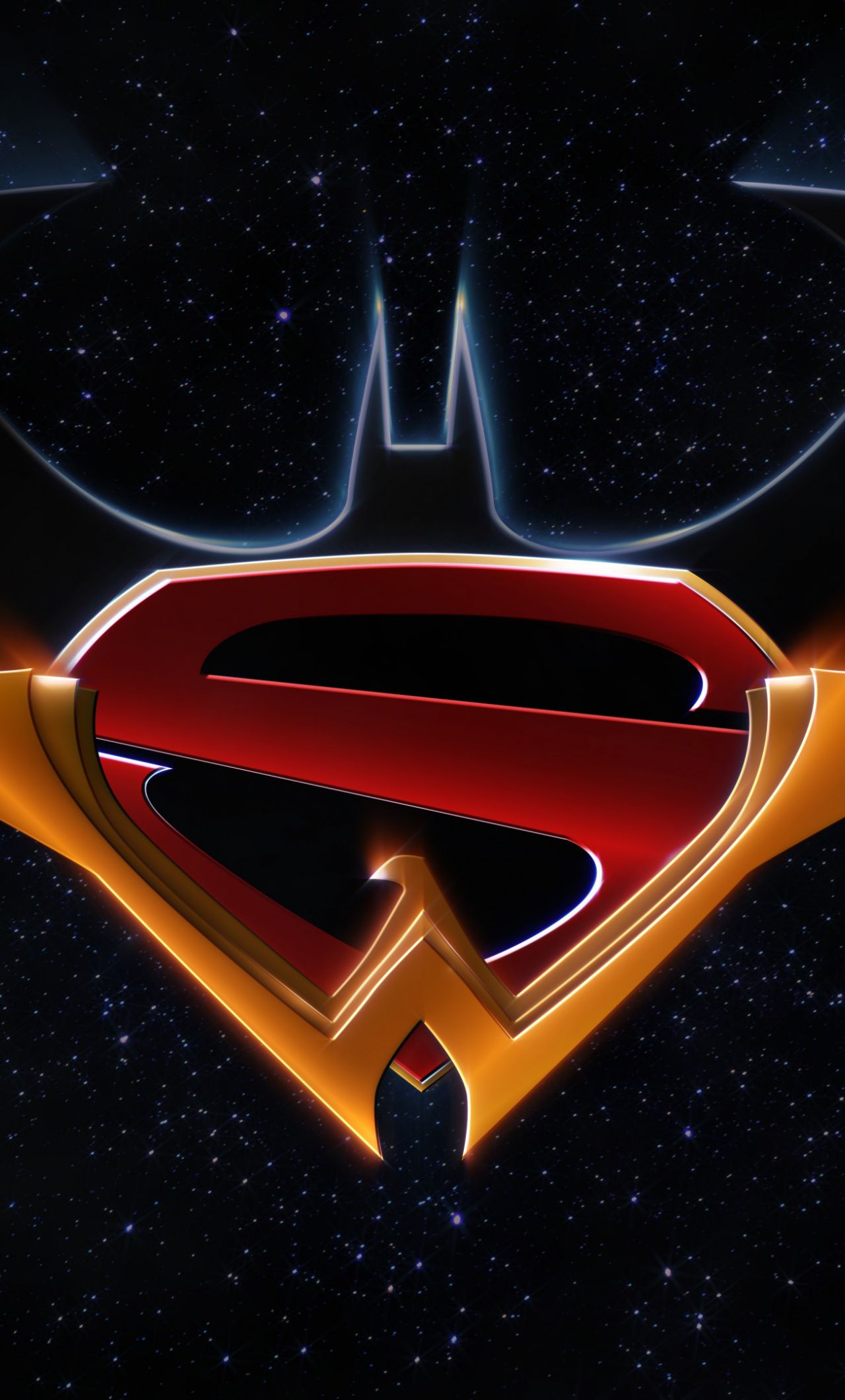 Download Logo, batman, superman, wonder woman, DC comics wallpaper, 1280x iPhone 6 Plus