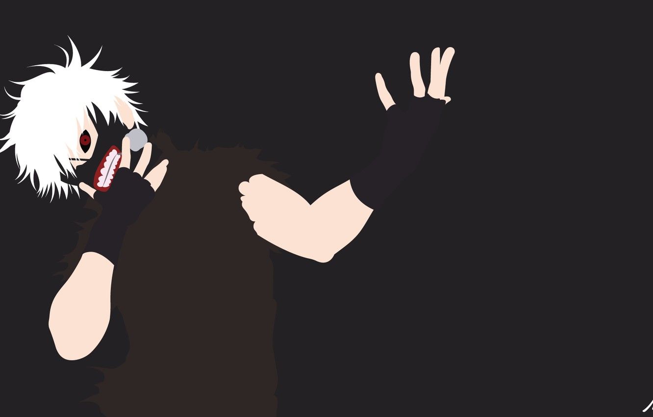 Photo Wallpaper Background, Minimalism, Anime, Guy, Ghoul Minimalist