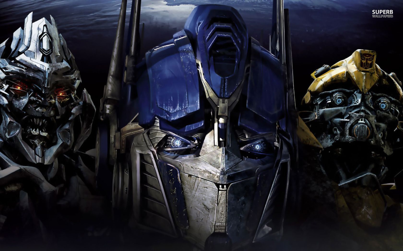 Megatron, Optimus Prime and Bumblebee wallpaper. Optimus prime, Transformers, Transformers optimus prime