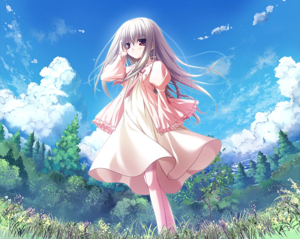 Pretty Anime Girl Long Dress