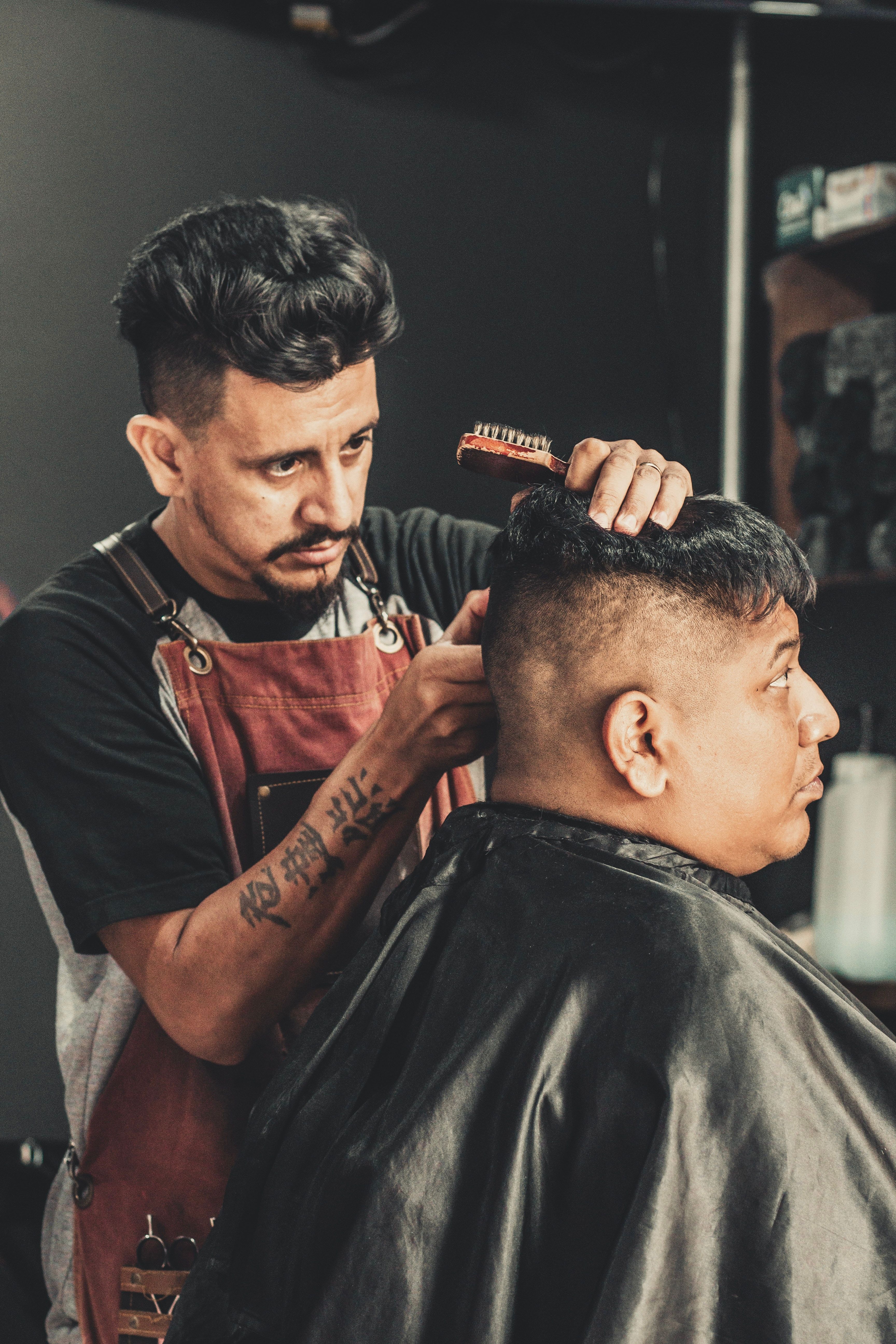 Barber Cutting Man's Hair · Free