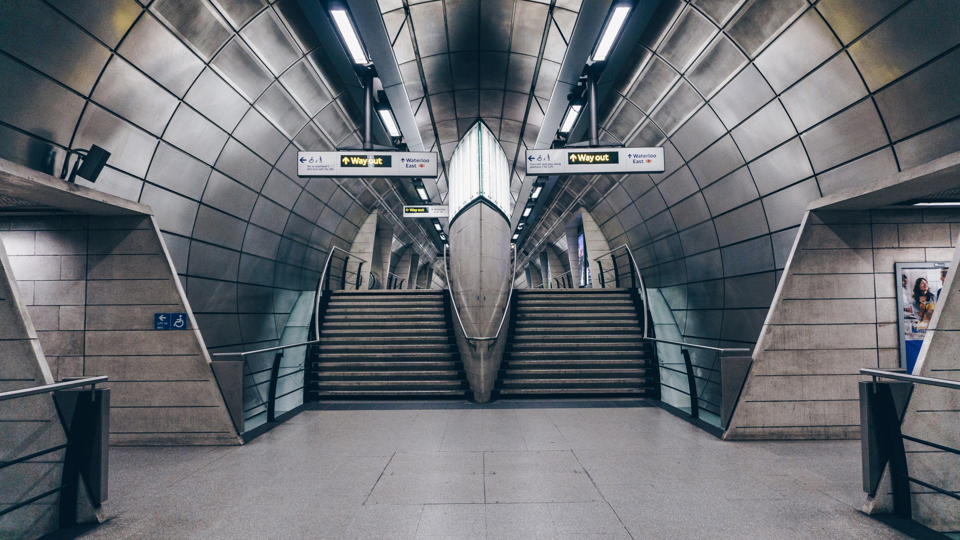 Wallpaper / underground way out tube and london underground HD 4k wallpaper