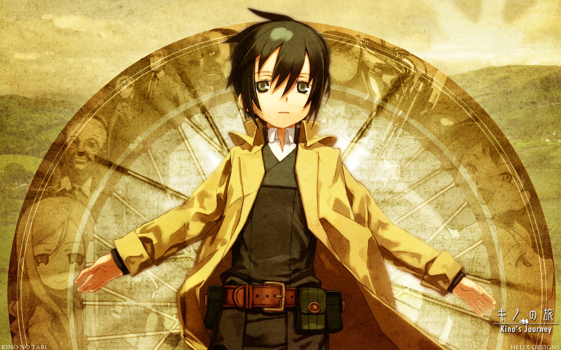 Kino kino no tabi lm7 (op-center) motorcycle tree wallpaper, 1600x1020, 75369