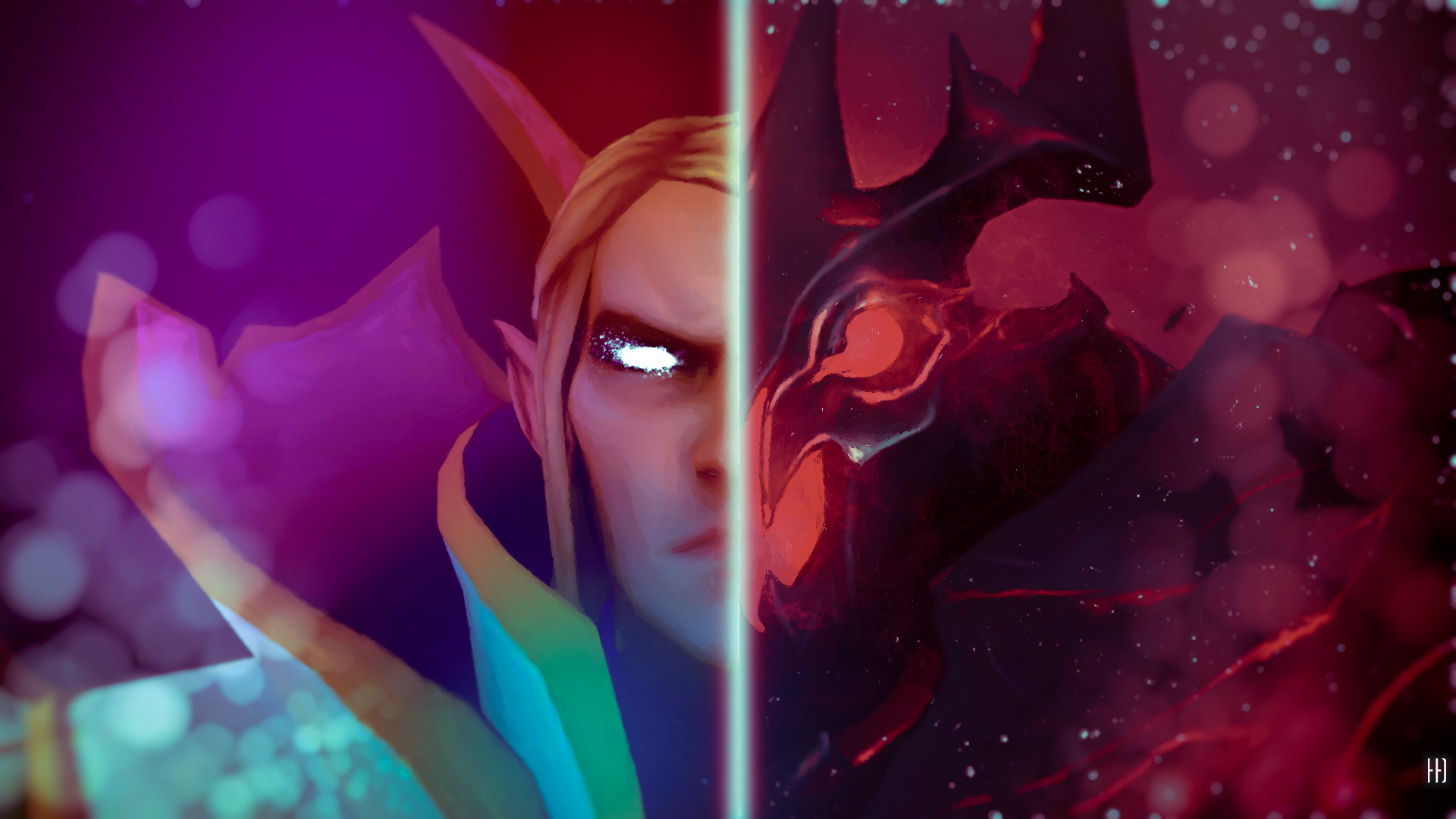Invoker & Shadow Fiend Wallpaper HD Wallpaper