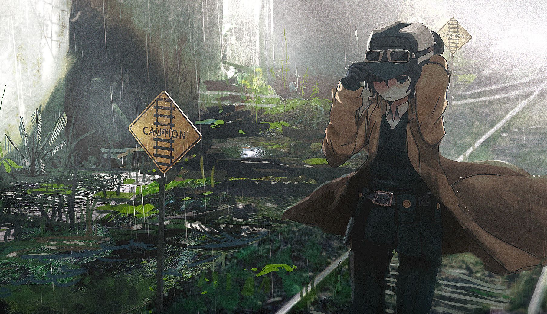 Kino kino no tabi lm7 (op-center) motorcycle tree wallpaper, 1600x1020, 75369