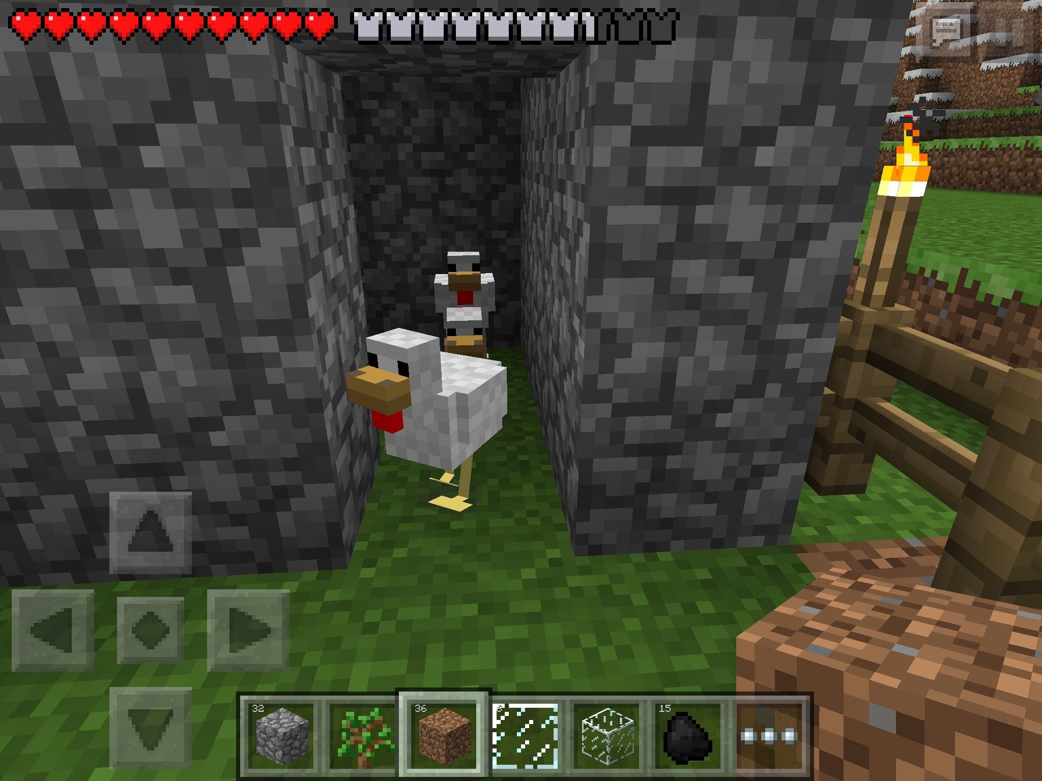 2048x Minecraft Pocket Edition Image My Chicken Survival First House