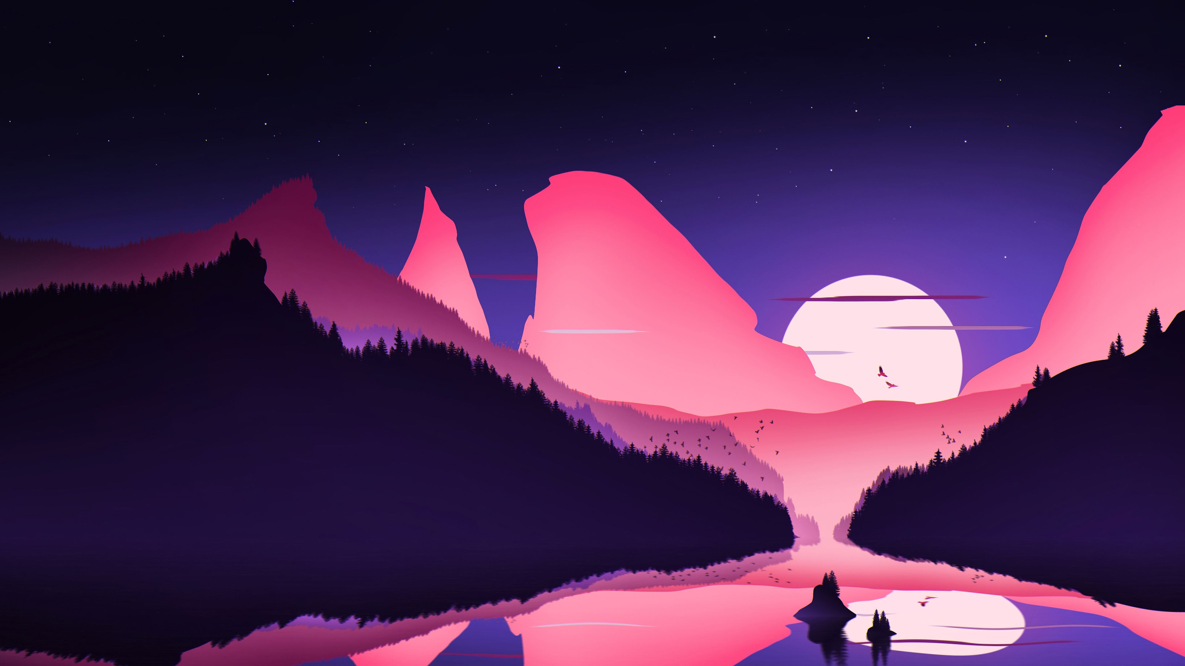 Retro Landscape Wallpaper