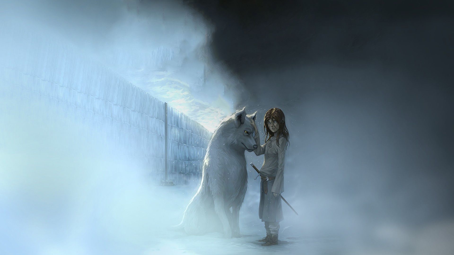 1920x Art Arya Stark Game Of Thrones House Wolves Of Thrones Wolf Wallpaper HD