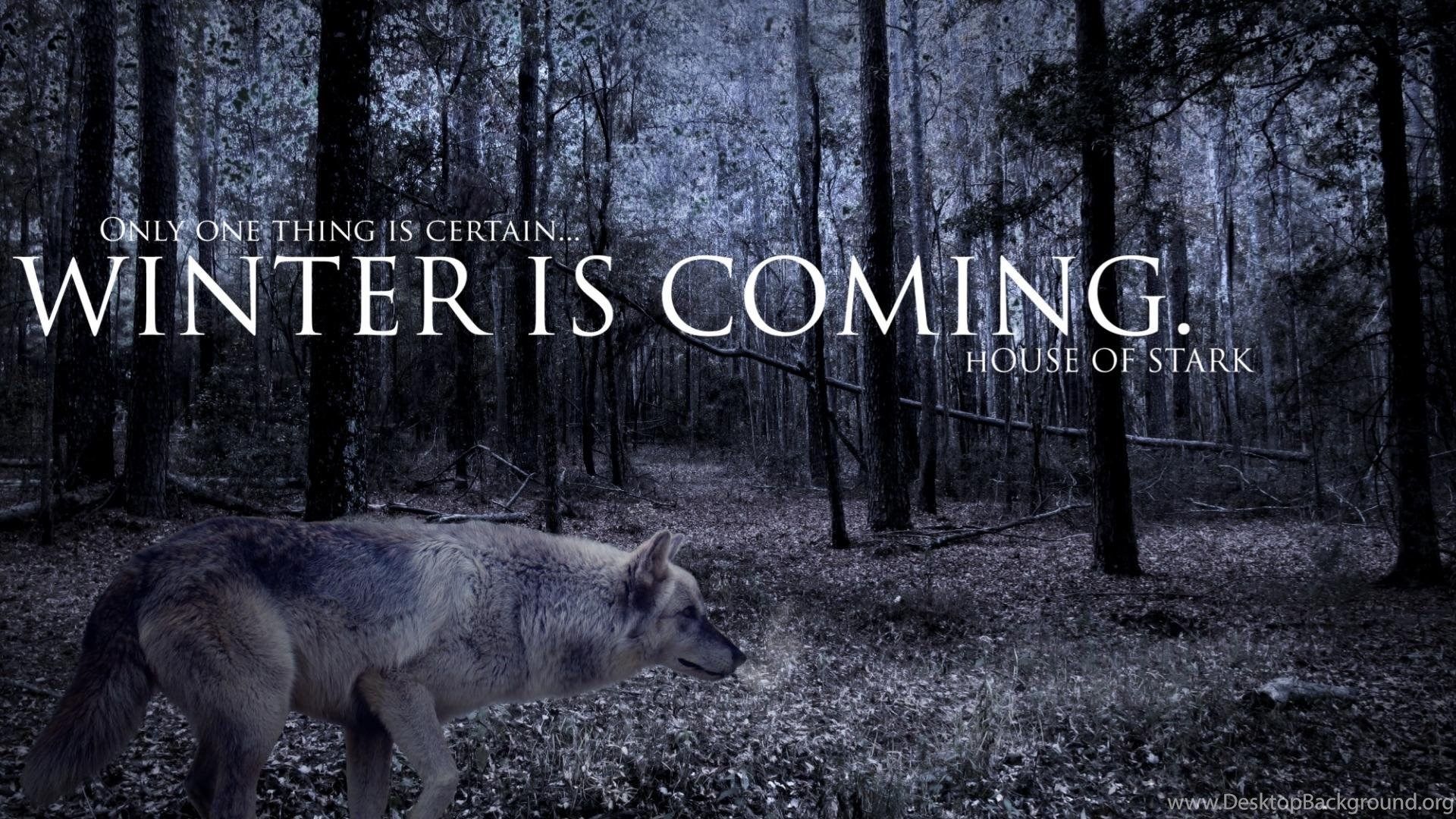 Strider Game Of Thrones Winter Is Coming Wolves Wallpaper Desktop Background