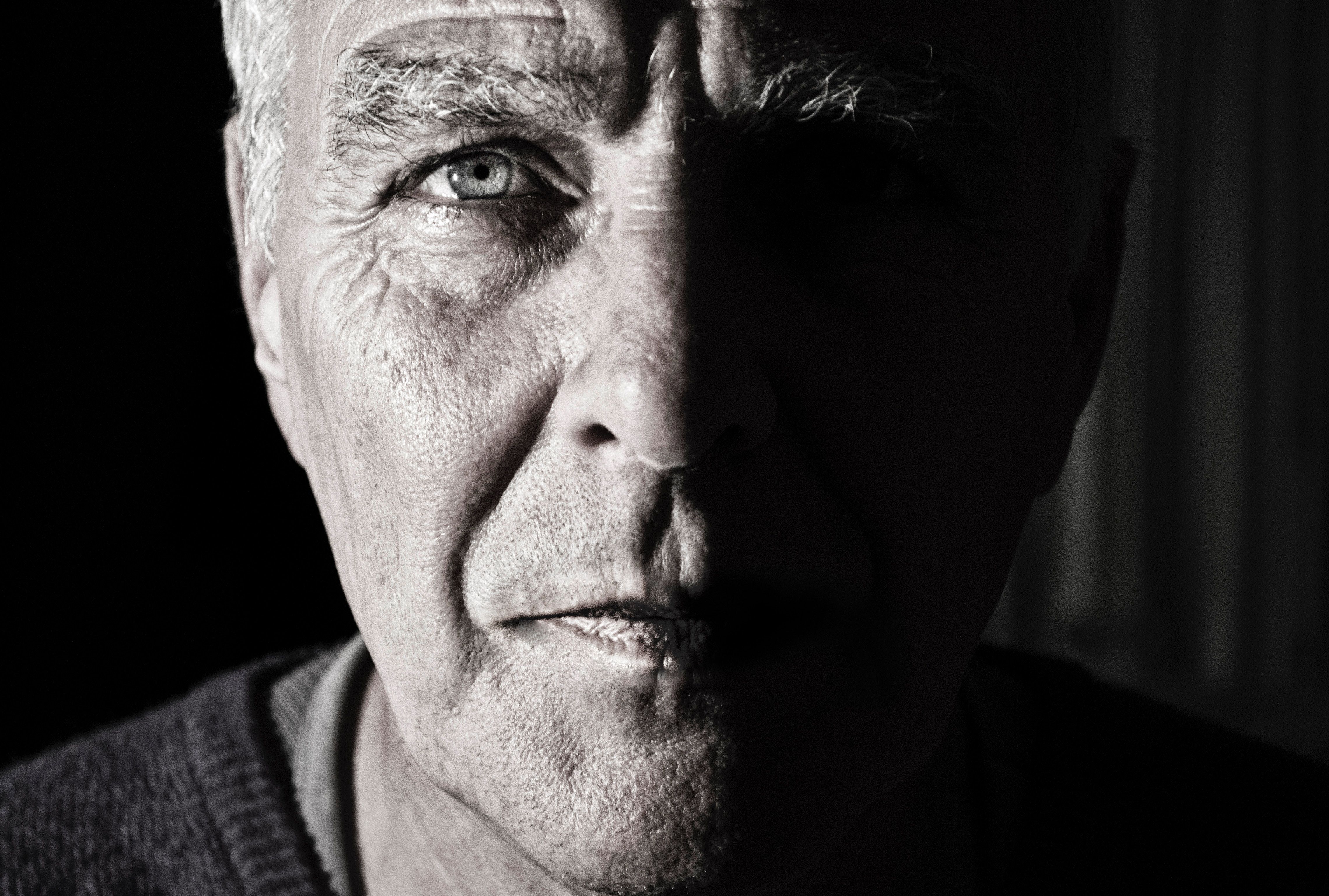 4556x3072 #senior, #caucasian, #elderly, #wrinkle, #shadow, #adult, #Free , #half, #human, #male, #contrast, #black and white, #portrait, #profile, #eye, #face, #looking, #old, #man, #closeup, #harsh light. Mocah HD Wallpaper