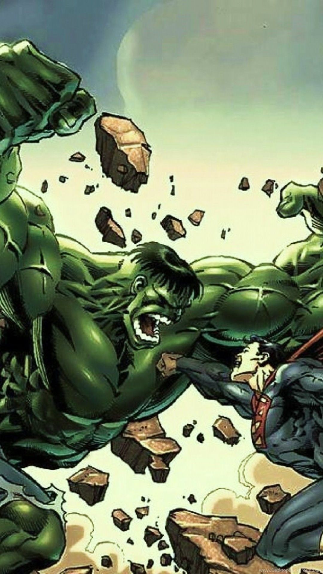 Hulk Vs Superman iPhone 5 Wallpaper Desktop Background