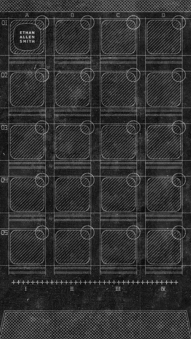 Dark Grunge Sketch Homescreen iPhone 5 Wallpaper HD