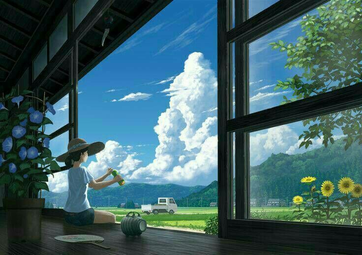 Summer. Anime scenery wallpaper, Anime scenery, Anime background