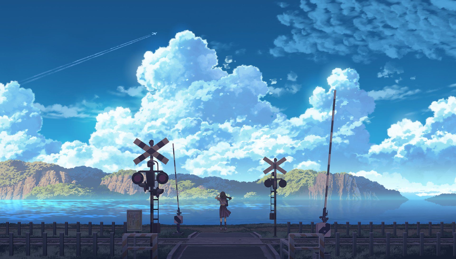 Summer Anime Scenery Wallpaper