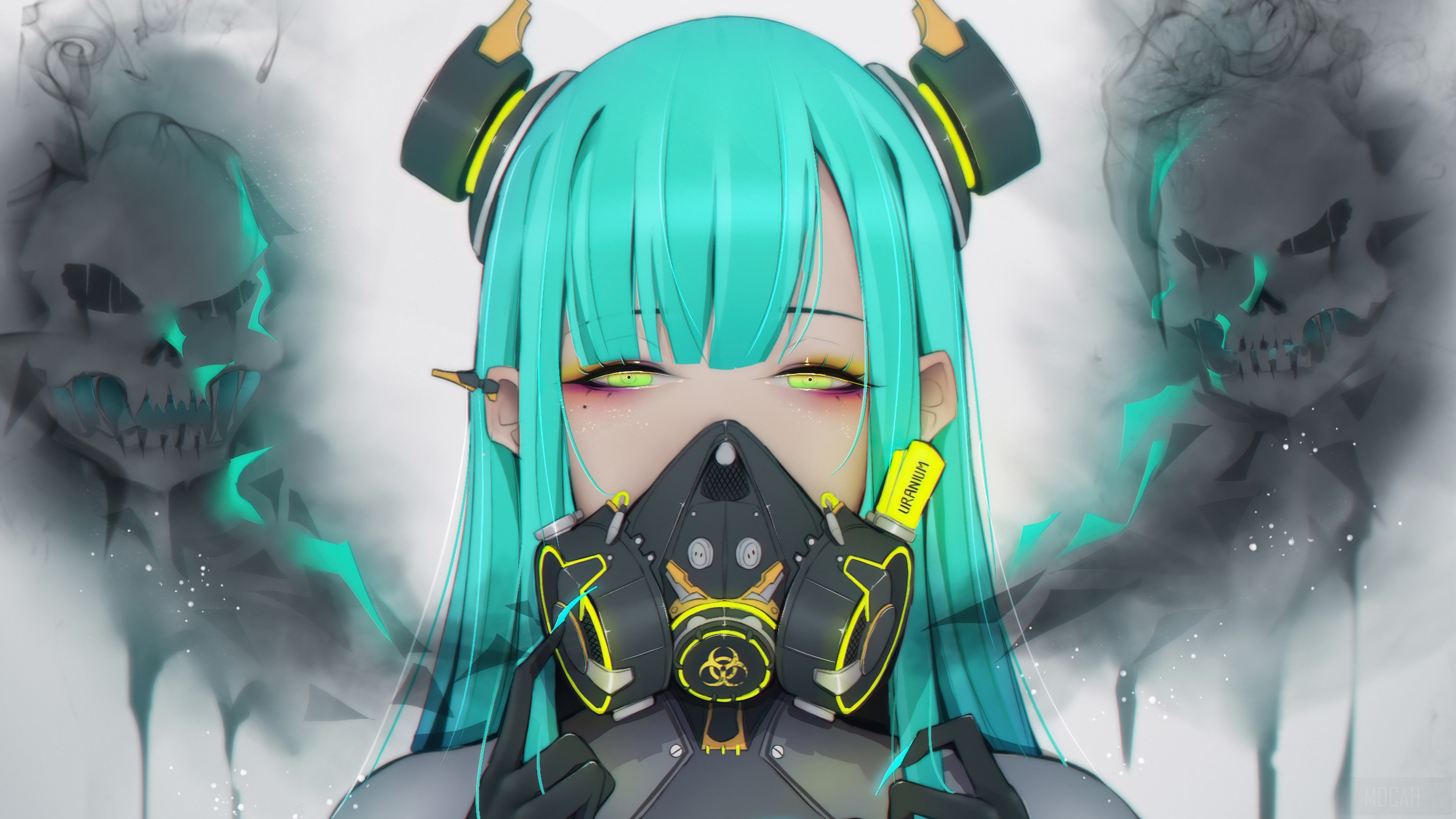 Anime Girl Gas Mask Wallpapers Wallpaper Cave 5225