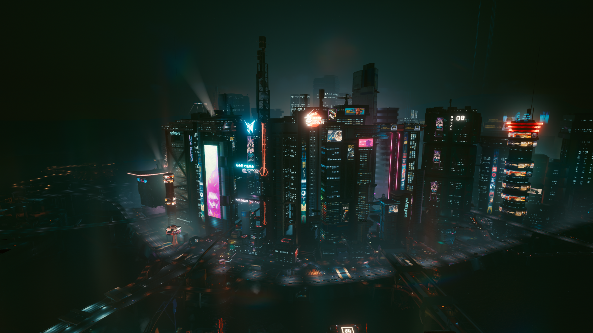 Razer Wallpaper 4K, Cyber city, Neon, Colorful