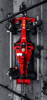 Sebastian Vettel's SF90 in the Pits [Mobile Wallpaper]