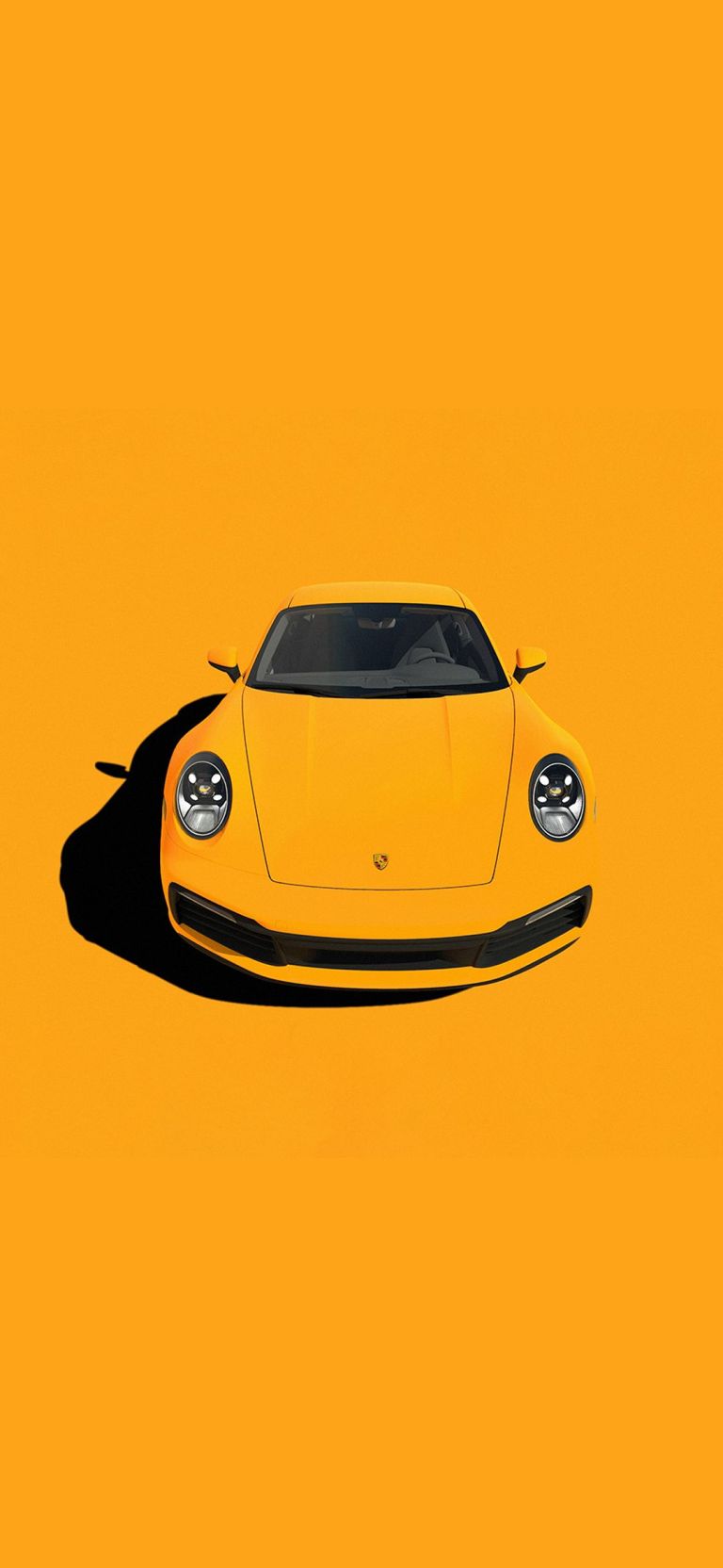 Porsche 911 Yellow 4K Wallpaper Download for iPhone