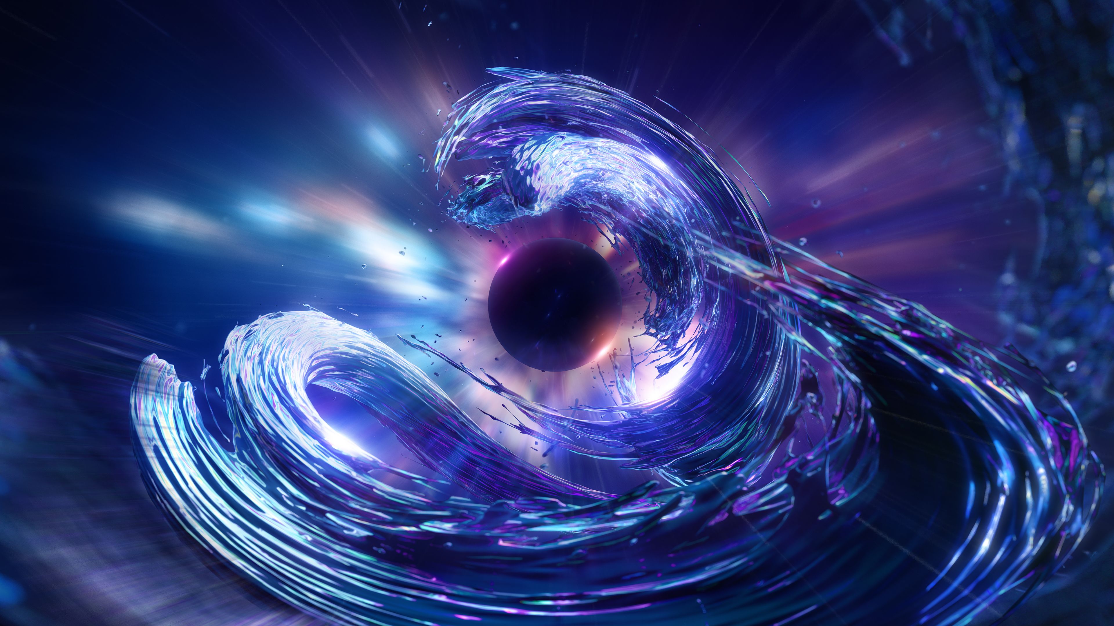 Black sun Digital Art Wallpaper 4k HD