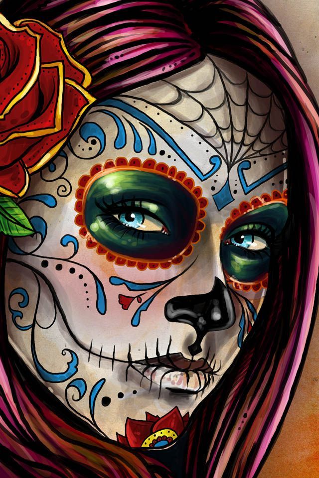Mexican Skull Girl Wallpaper. PicsWallpaper.com. Day of the dead girl, Skull art, Day of the dead art