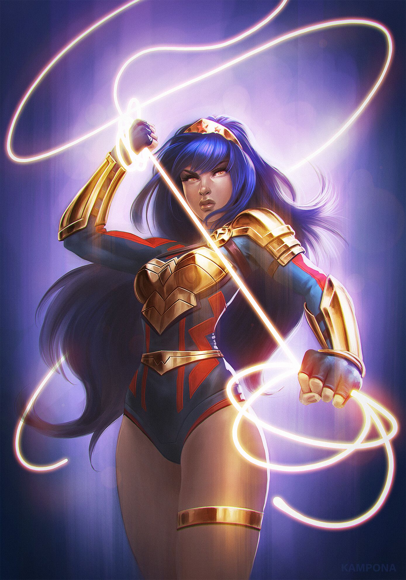 Wallpaper, artwork, fantasy girl, fantasy art, women, long hair, Wonder Woman 1389x1984
