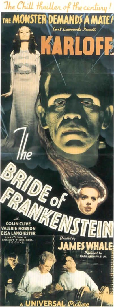 THE BRIDE OF FRANKENSTEIN Horror Movie Posters