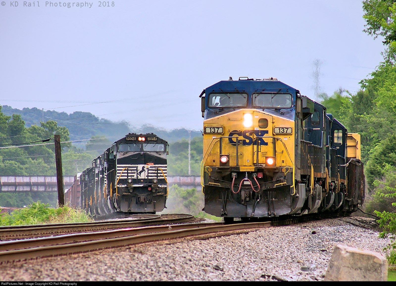 RailPicture.Net Photo: CSXT 137 CSX Transportation (CSXT) GE AC4400CW at Chattanooga, Tennessee by KD Ra. Csx transportation, Railroad photography, Train journey