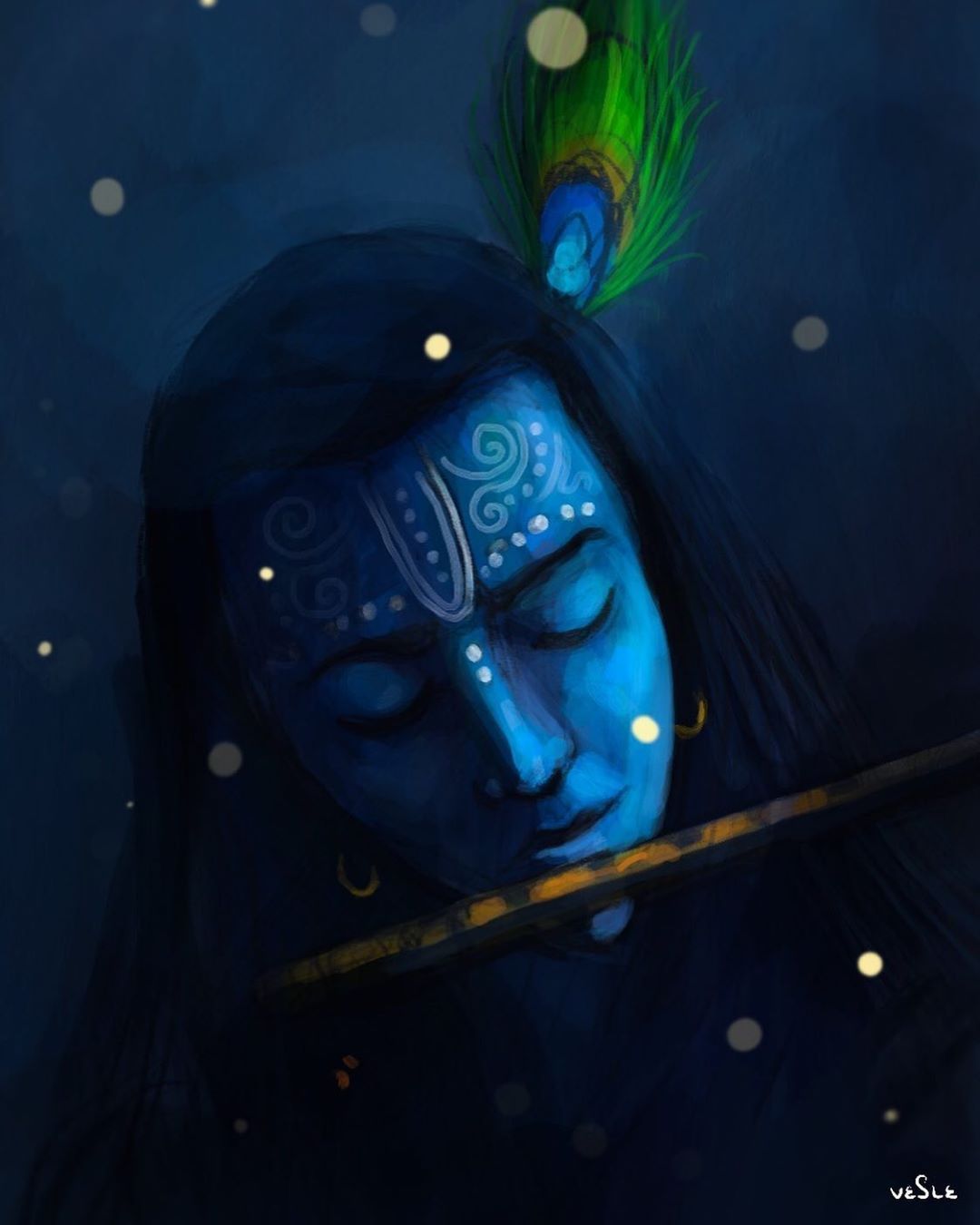 Lord Krishna Painting Wallpapers - Wallpaper Cave
