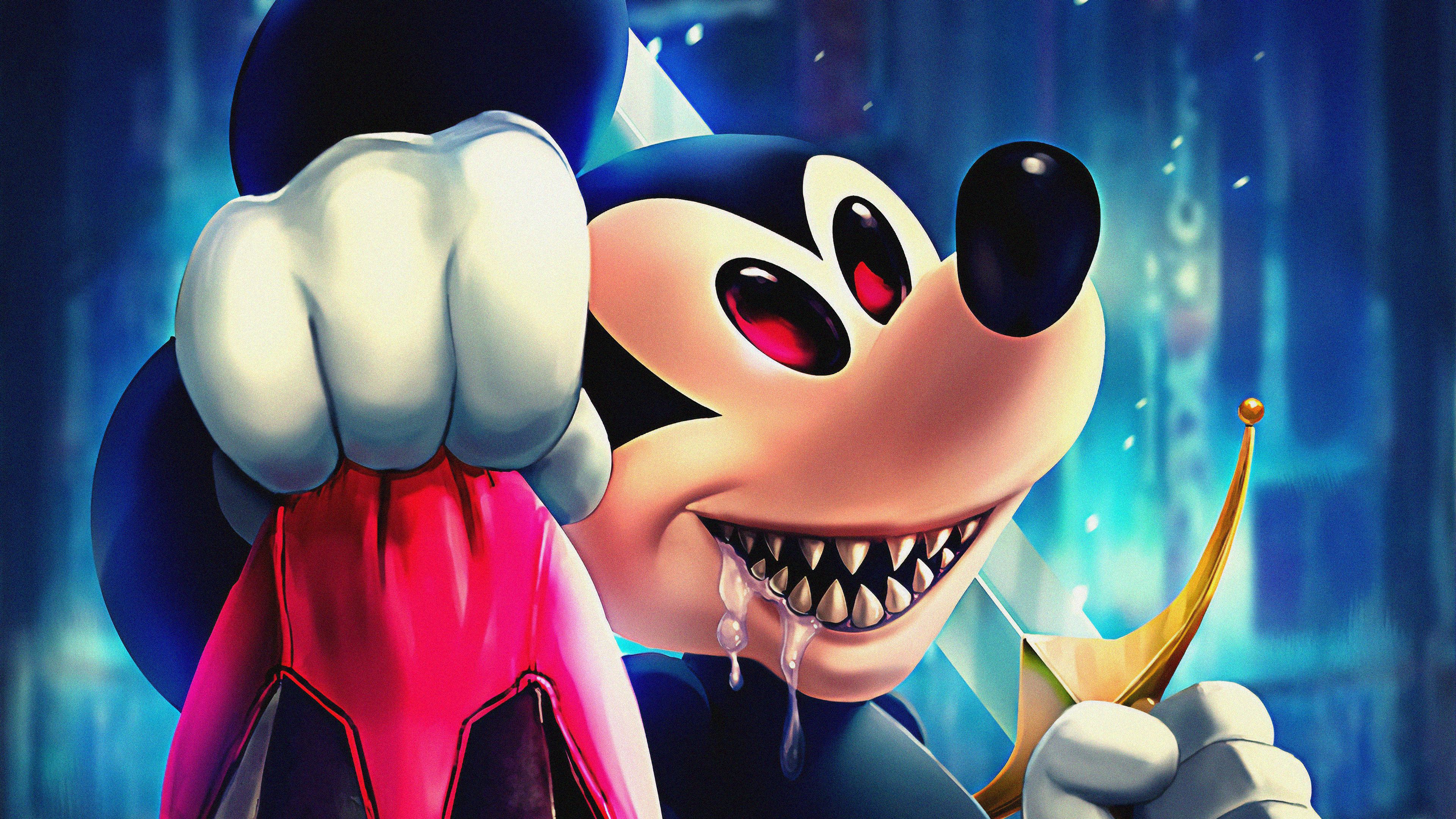 Disney Evil Mickey, HD Cartoons, 4k Wallpaper, Image, Background, Photo and Picture