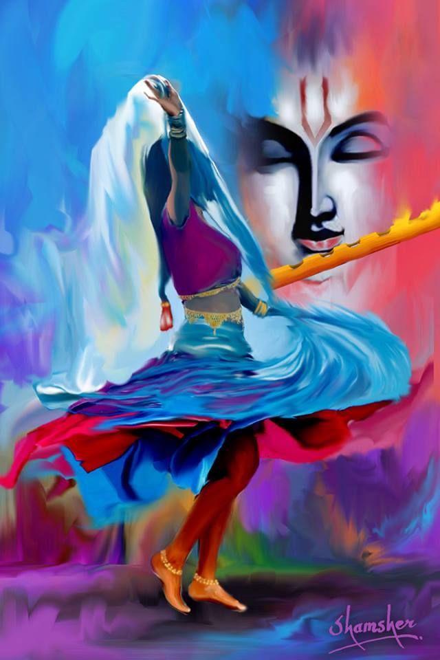 digital paintings. Indian art paintings, Krishna art, Krishna painting