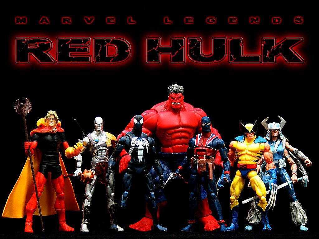 Marvel Legends Red Hulk Series Spiderman And Red Hulk