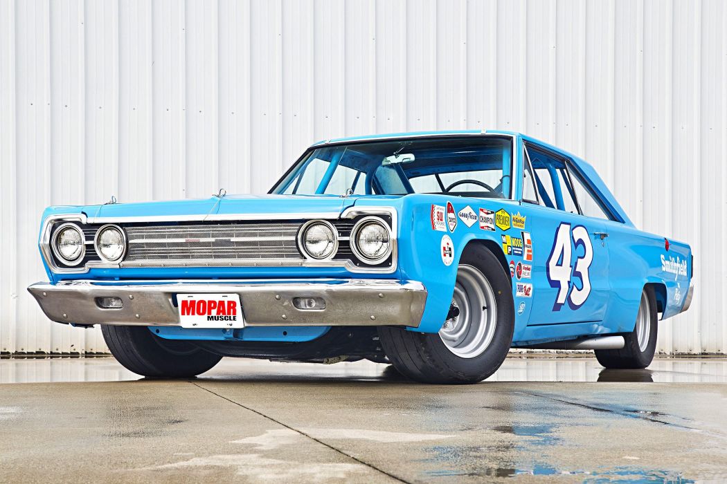 Richard Petty Street Legal 1967 Plymouth Belvedere tribute blue NASCAR cars wallpaperx1360