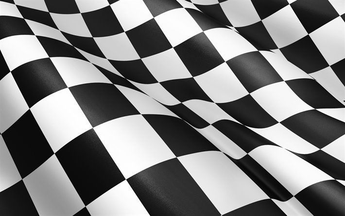 Download wallpaper checkered flag, 4k, checkered silk flag, black and white flag, finish flag, flag with cells for desktop free. Picture for desktop free